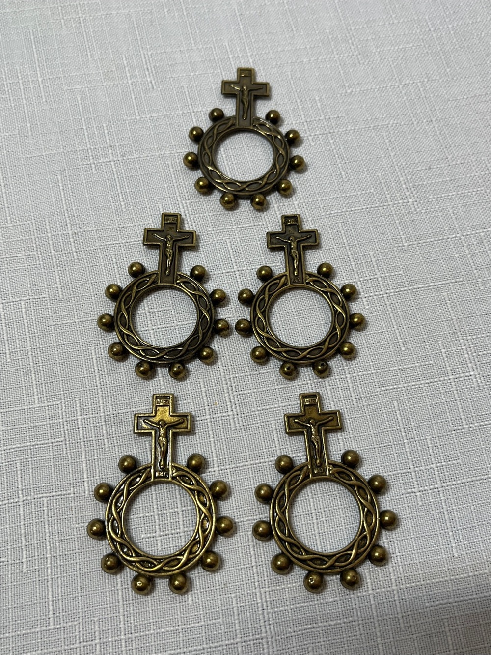 Antique Brass Rosary Rings - Set of 5
Italy